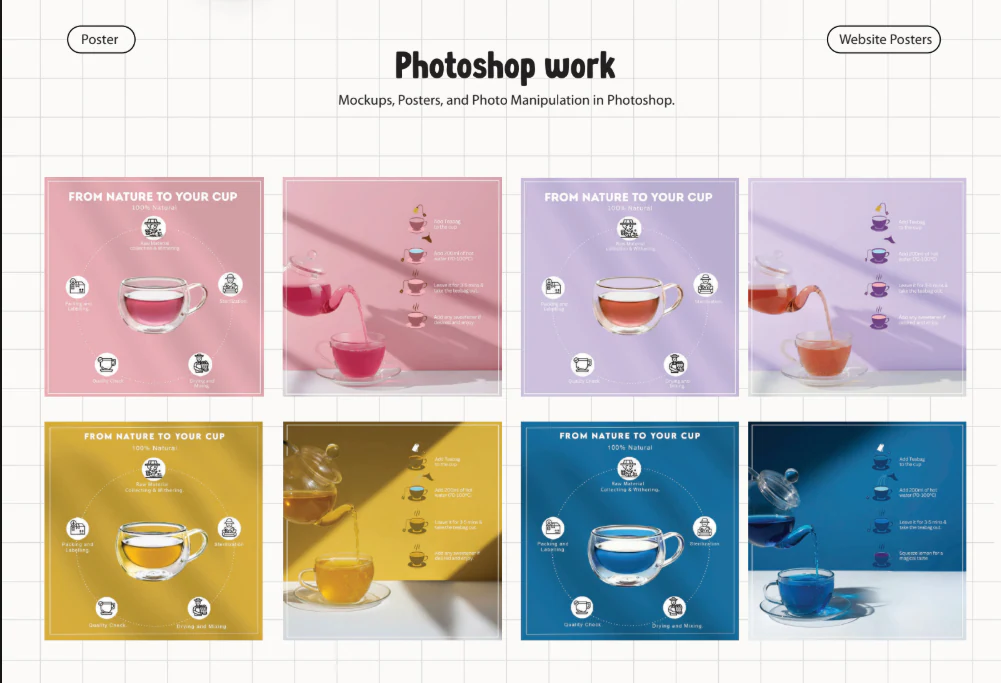 Graphic design poster concepts for brand campaign visuals by NMS Techsavants